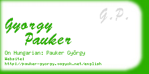 gyorgy pauker business card