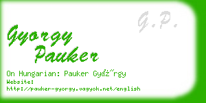 gyorgy pauker business card